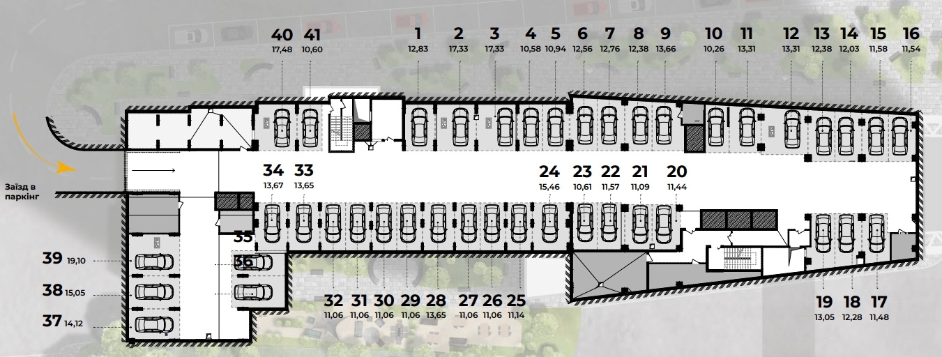 Машиномісце 12.38 м² в ЖК Be the One від 45 500 грн/м², Київ