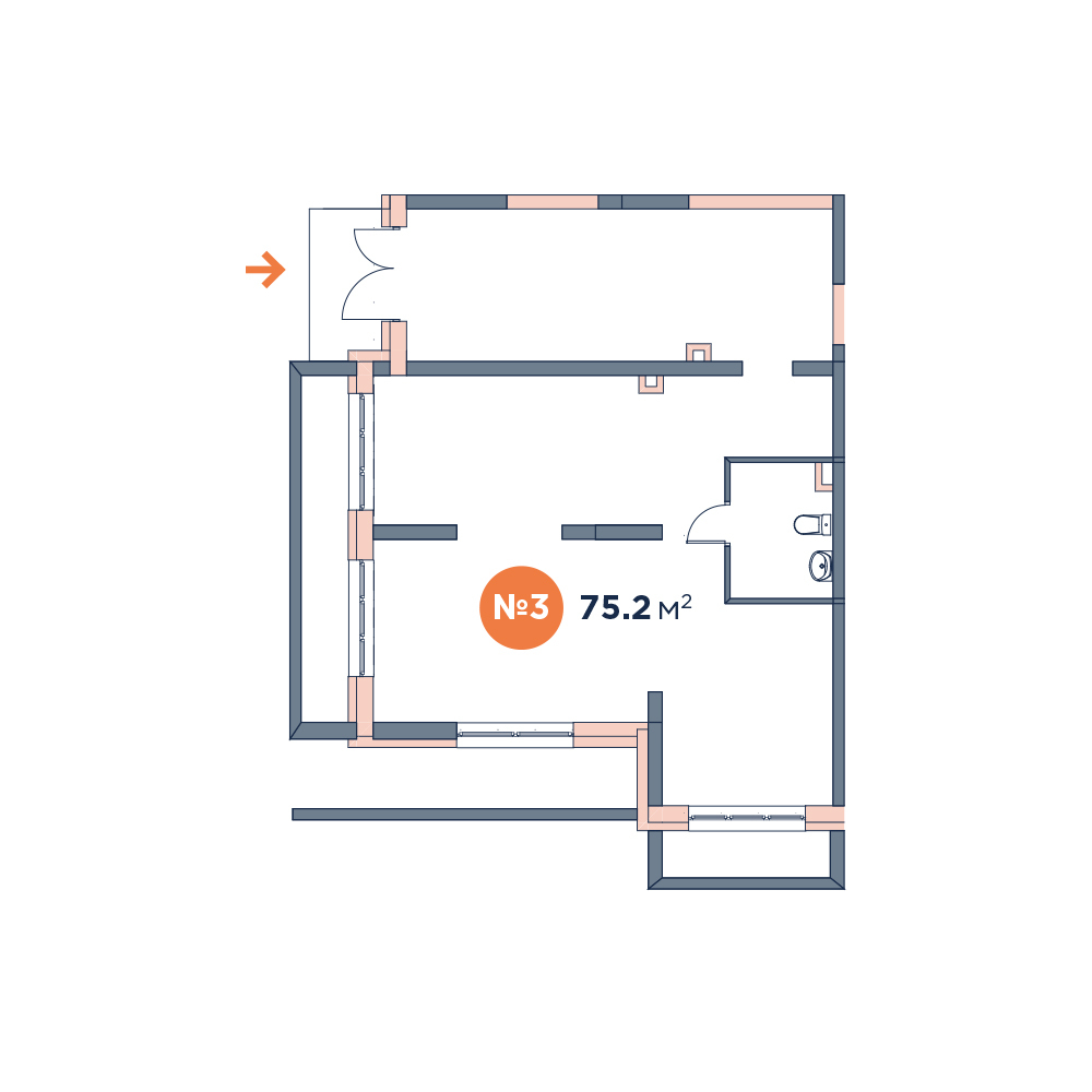 Помещение свободного назначения 75.2 м² в ЖК Orange City от застройщика, Киев