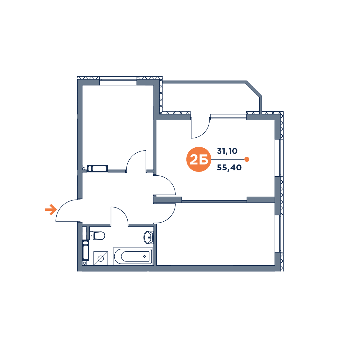 Помещение свободного назначения 55.4 м² в ЖК Orange City от 20 000 грн/м², Киев