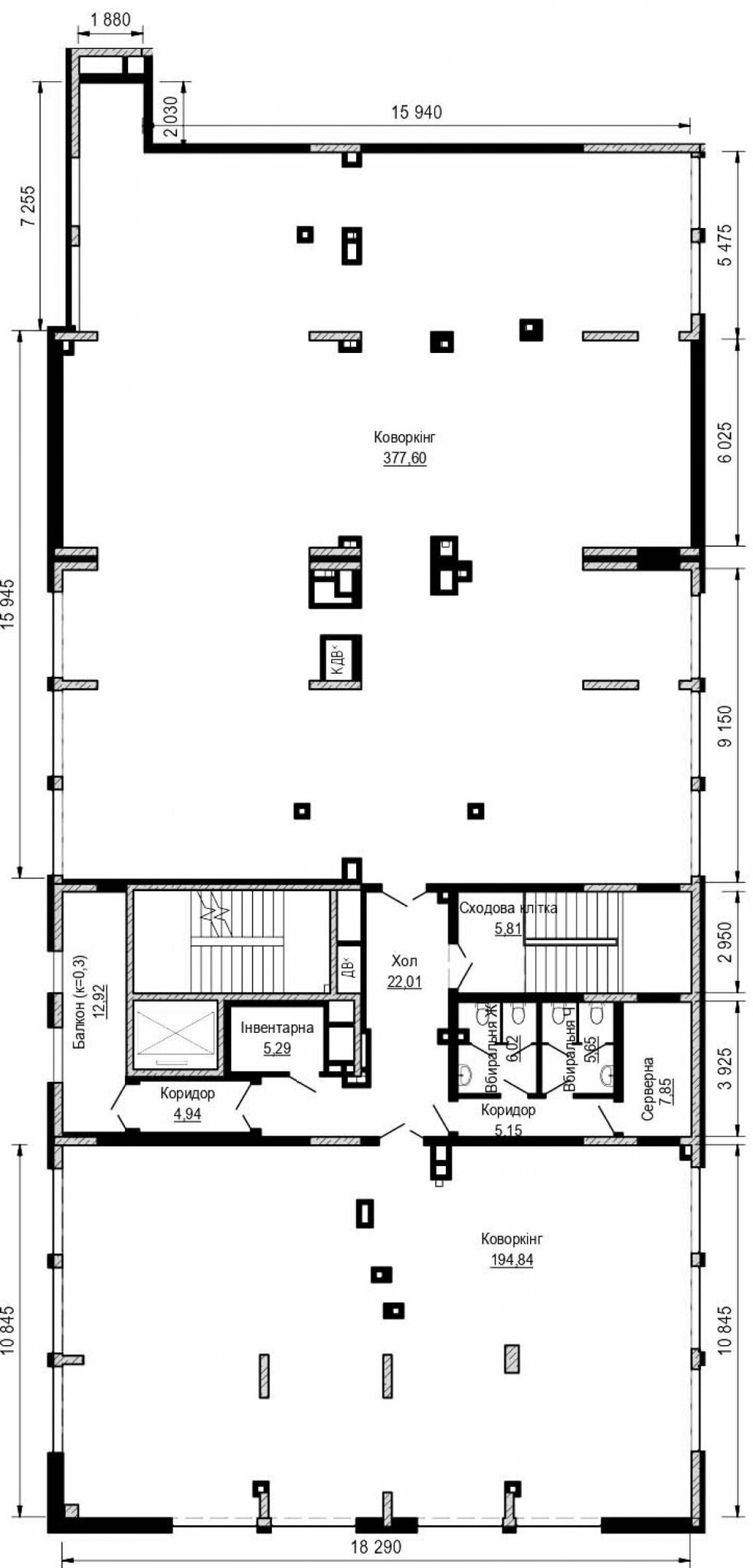 Помещение свободного назначения 639.04 м² в ЖК PUSHA HOUSE от 39 732 грн/м², Киев
