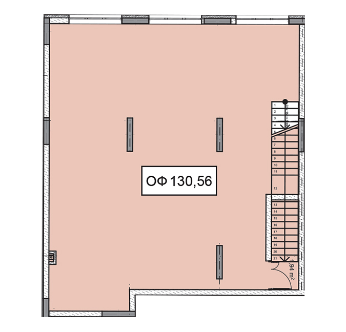 Офис 130.56 м² в ЖК Ривьера от застройщика, Киев