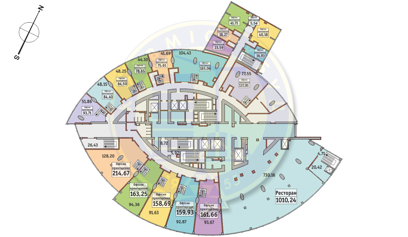 Офис 78.65 м² в ЖК Mirax от застройщика, Киев