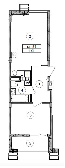 1-комнатная 45.1 м² в ЖК Respublika от 37 790 грн/м², Киев