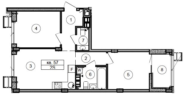 2-кімнатна 51.5 м² в ЖК Respublika від 36 493 грн/м², Київ