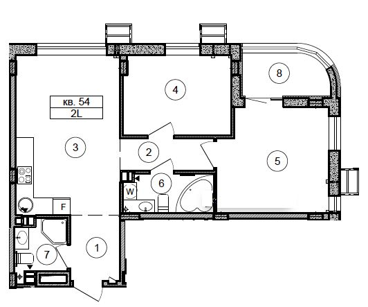 2-кімнатна 61.3 м² в ЖК Respublika від 45 700 грн/м², Київ