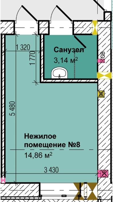 Приміщення вільного призначення 14.86 м² в ЖК Вишгород Сіті Парк від 15 500 грн/м², м. Вишгород