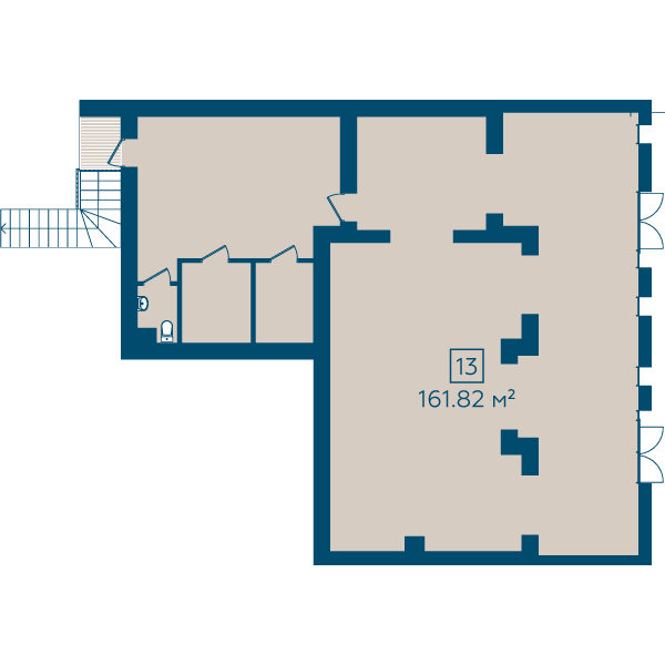 Приміщення вільного призначення 161.82 м² в ЖК Київський від 20 520 грн/м², м. Буча