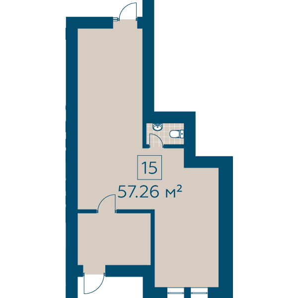 Помещение свободного назначения 57.26 м² в ЖК Киевский от 20 520 грн/м², г. Буча