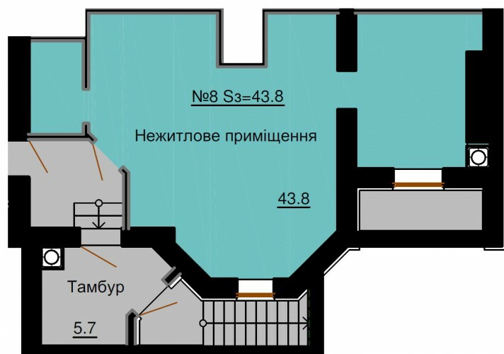 Приміщення вільного призначення 43.8 м² в ЖК Софія Клубний від забудовника, с. Софіївська Борщагівка