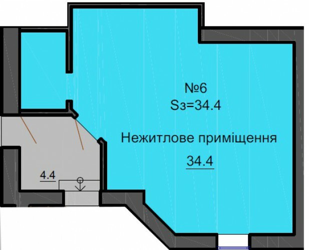 Приміщення вільного призначення 34.4 м² в ЖК Софія Резіденс від забудовника, с. Софіївська Борщагівка