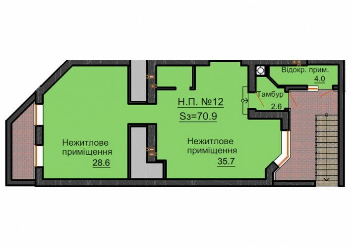 Приміщення вільного призначення 70.9 м² в ЖК Софія Резіденс від забудовника, с. Софіївська Борщагівка