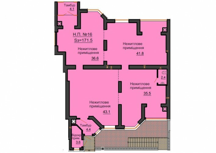 Помещение свободного назначения 171.5 м² в ЖК София Резиденс от застройщика, с. Софиевская Борщаговка