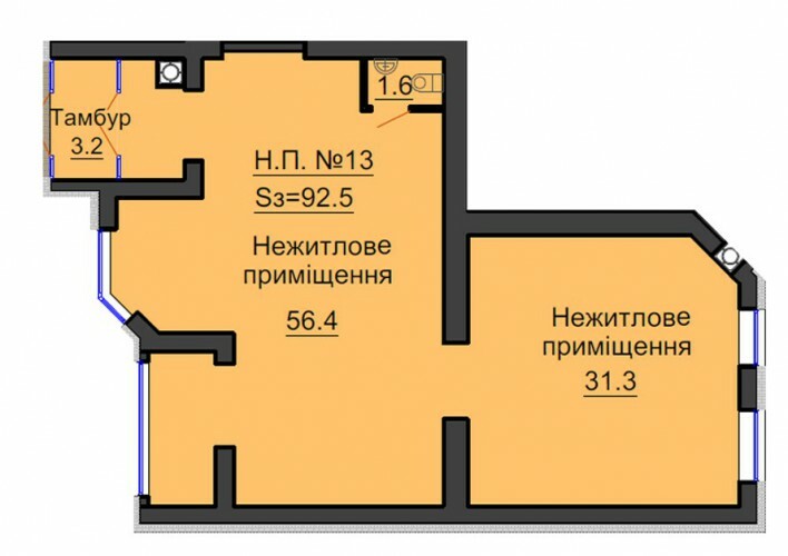 Приміщення вільного призначення 92.5 м² в ЖК Софія Резіденс від забудовника, с. Софіївська Борщагівка