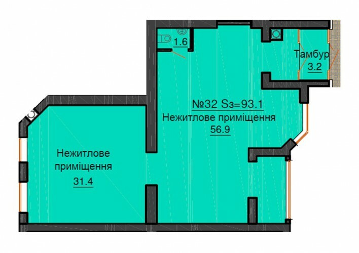 Приміщення вільного призначення 93.1 м² в ЖК Софія Резіденс від забудовника, с. Софіївська Борщагівка