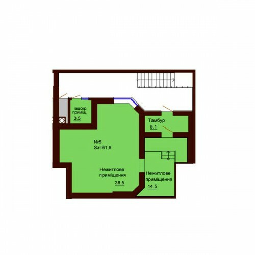 Помещение свободного назначения 61.6 м² в ЖК София Сити от застройщика, с. Софиевская Борщаговка