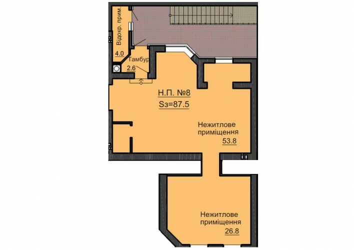 Помещение свободного назначения 87.5 м² в ЖК София Сити от застройщика, с. Софиевская Борщаговка