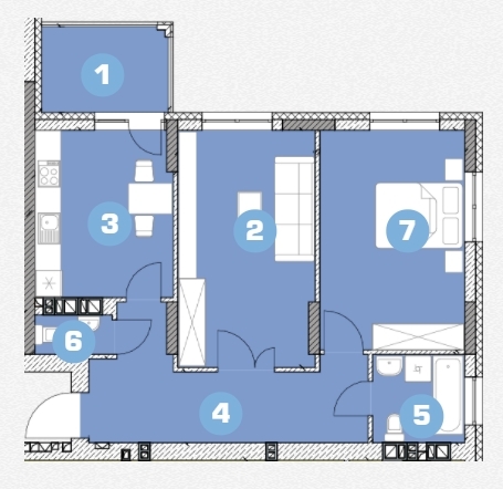 2-комнатная 66.08 м² в ЖК Ріел Сіті от 15 478 грн/м², Львов