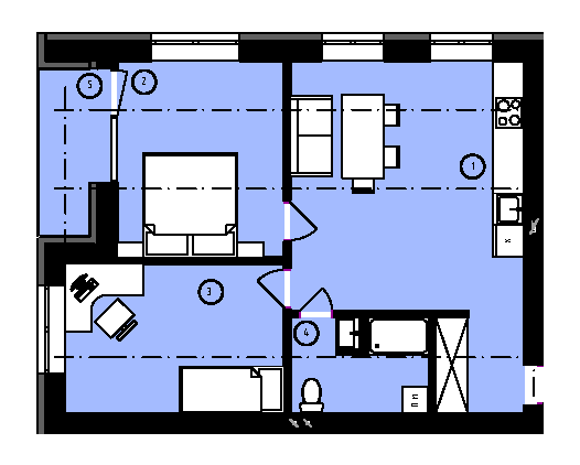 2-комнатная 55.09 м² в ЖК Rothenburg House от 27 600 грн/м², с. Петропавловская Борщаговка