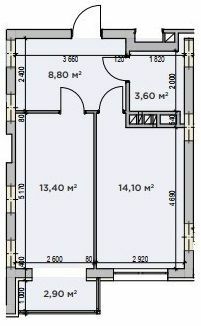 1-комнатная 42.8 м² в ЖК CENTRAL HOUSE от 33 550 грн/м², г. Ирпень