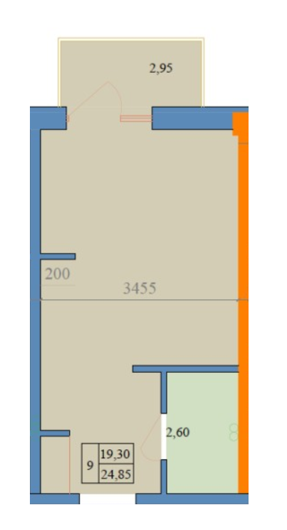 1-комнатная 24.85 м² в ЖК Свобода-2 от 36 400 грн/м², Харьков