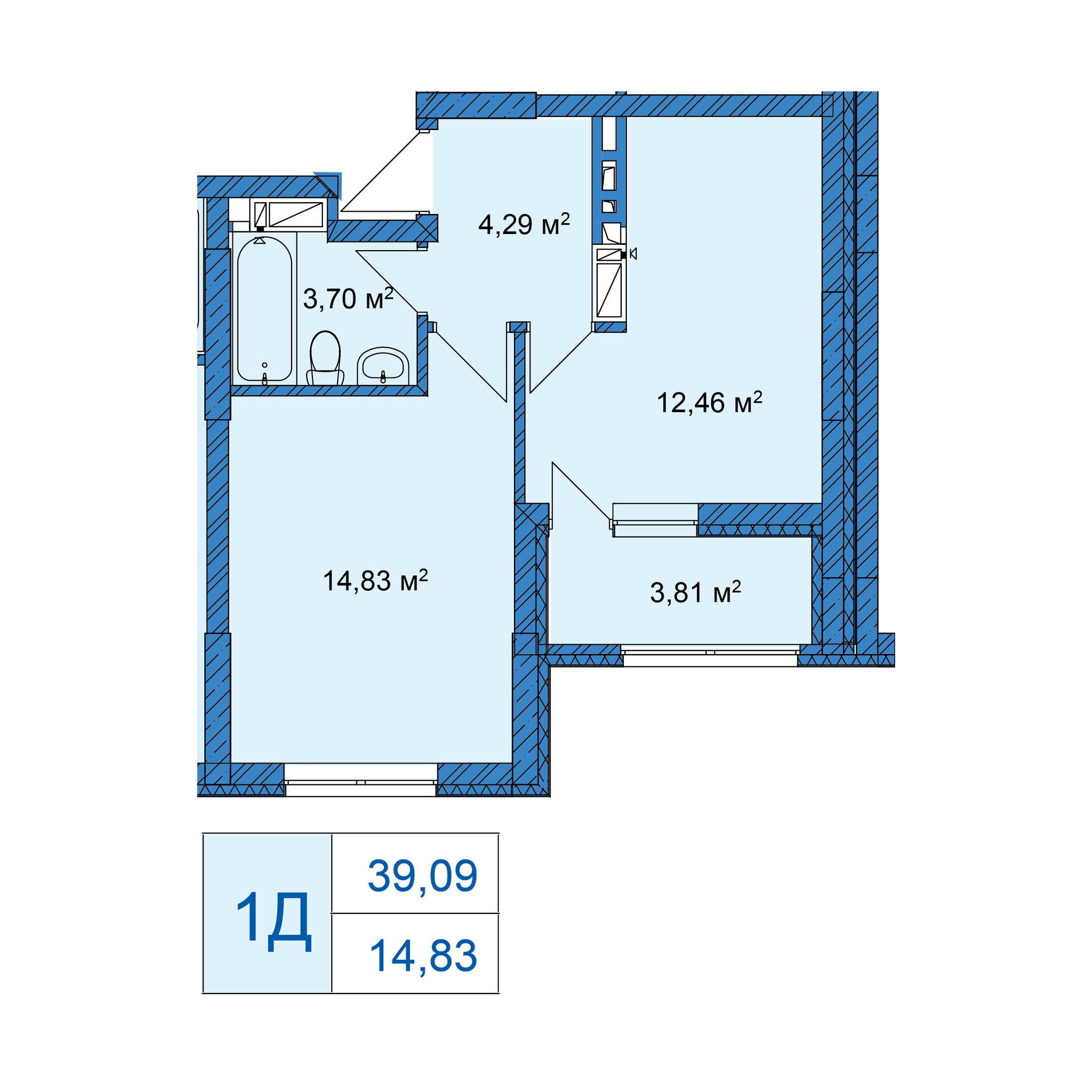 1-кімнатна 40.3 м² в ЖК SKY AVENUE від 51 445 грн/м², Київ