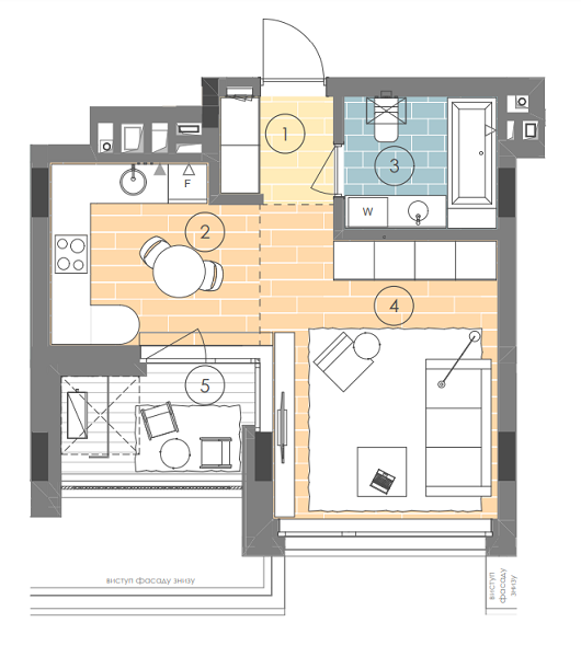 1-кімнатна 33.3 м² в ЖК UNIT.Home від 65 300 грн/м², Київ