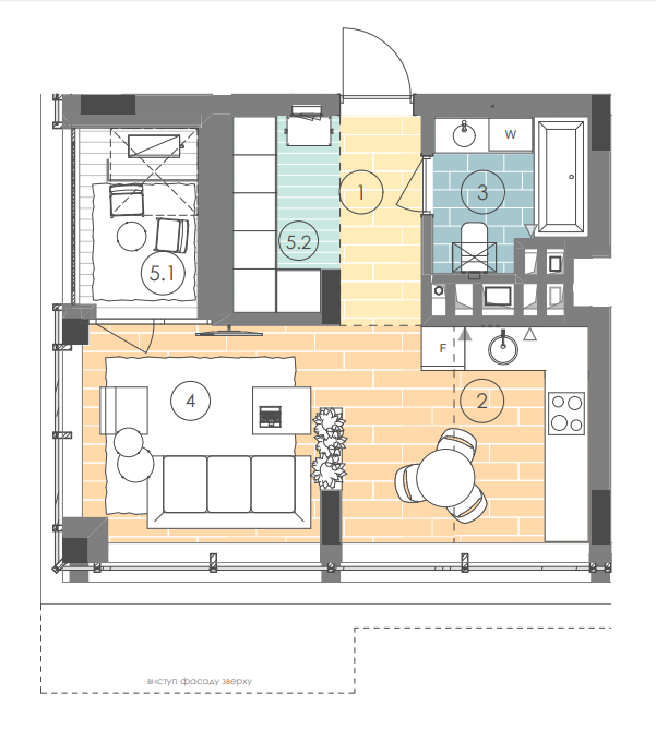 1-кімнатна 34.2 м² в ЖК UNIT.Home від 65 300 грн/м², Київ