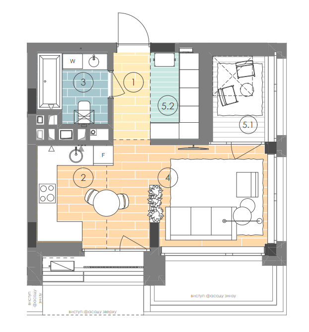 1-кімнатна 36.8 м² в ЖК UNIT.Home від 65 300 грн/м², Київ