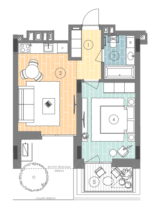 1-кімнатна 41.8 м² в ЖК UNIT.Home від 65 300 грн/м², Київ