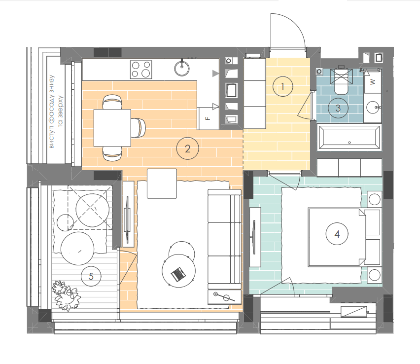 1-кімнатна 52.3 м² в ЖК UNIT.Home від 61 714 грн/м², Київ