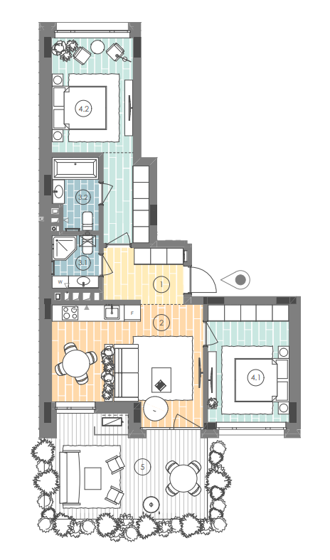 2-кімнатна 73.3 м² в ЖК UNIT.Home від 52 900 грн/м², Київ