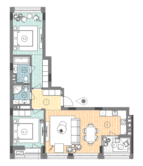 2-кімнатна 78.5 м² в ЖК UNIT.Home від 52 900 грн/м², Київ