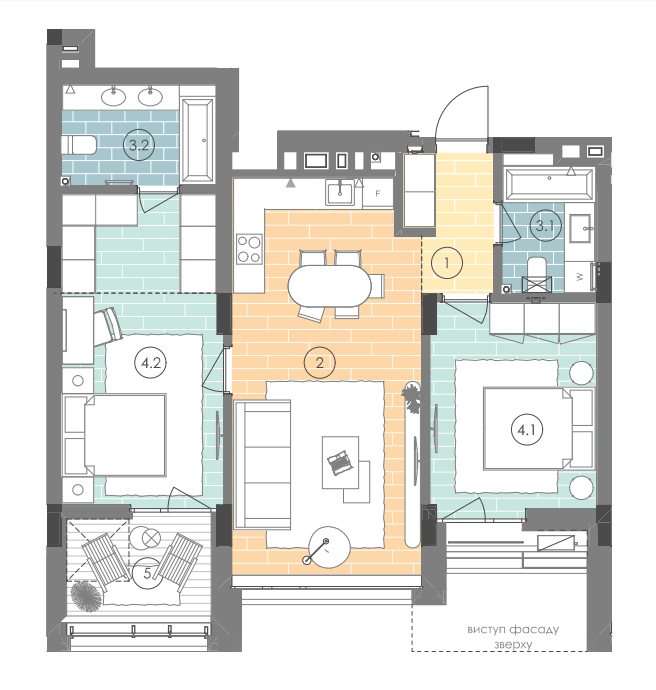 2-кімнатна 79.1 м² в ЖК UNIT.Home від 52 900 грн/м², Київ