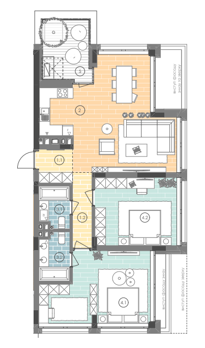 2-кімнатна 99.9 м² в ЖК UNIT.Home від 52 900 грн/м², Київ