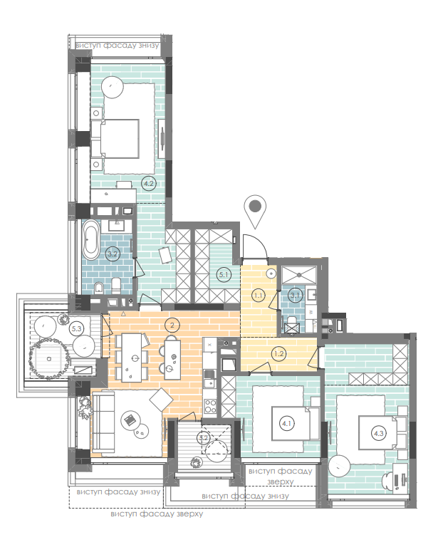 3-кімнатна 117.5 м² в ЖК UNIT.Home від 47 477 грн/м², Київ