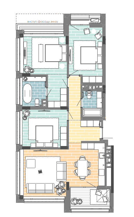 3-кімнатна 106.7 м² в ЖК UNIT.Home від 47 477 грн/м², Київ