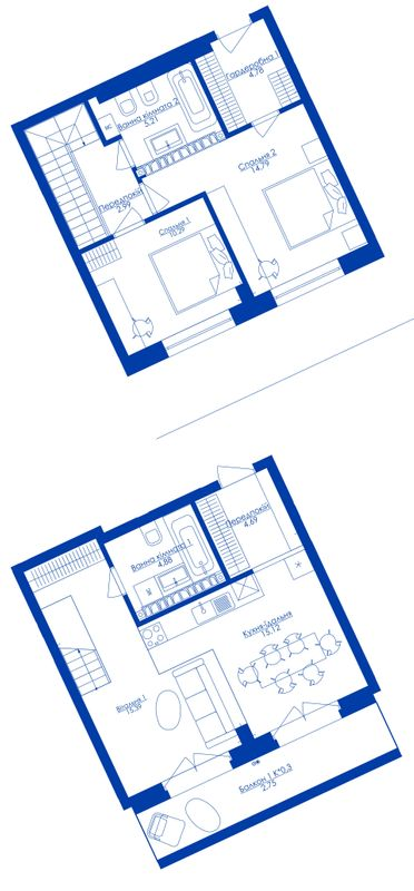 Двухуровневая 80.89 м² в ЖК RYBALSKY от 47 250 грн/м², Киев