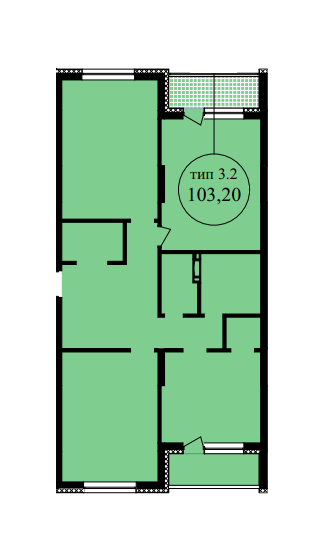 3-кімнатна 103.2 м² в ЖК Шевченківський від 47 000 грн/м², Київ