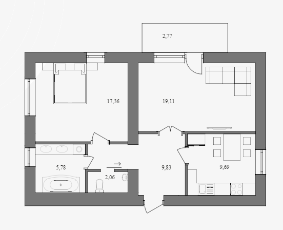 2-комнатная 66.6 м² в ЖК Ядро от 16 500 грн/м², г. Дрогобыч