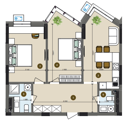 2-кімнатна 68.13 м² в ЖК Chalet від 32 850 грн/м², Київ