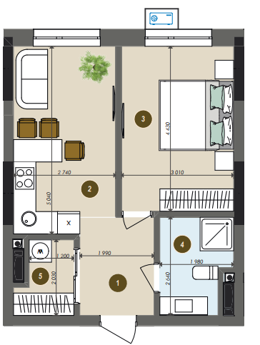 1-кімнатна 39.41 м² в ЖК Chalet від 36 270 грн/м², Київ