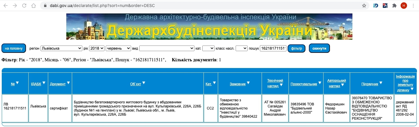 Сертификат о готовности Дом 1 (секция А9), ЖК Город трав