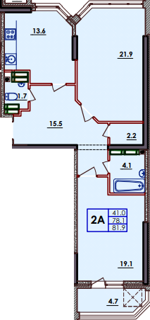2-кімнатна 81.9 м² в ЖК Хвиля від 19 350 грн/м², Одеса