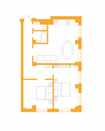 2-кімнатна 85.2 м² в ЖК Авторський від 27 450 грн/м², с. Фонтанка