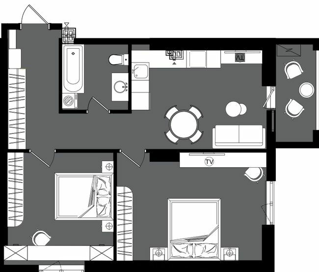 2-кімнатна 65.99 м² в ЖК Посейдон від 25 550 грн/м², Одеса