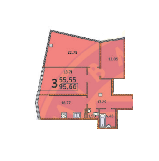 3-кімнатна 91.65 м² в ЖК Costa fontana від 32 650 грн/м², Одеса