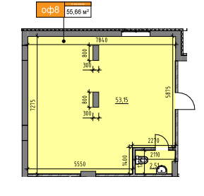 Офис 55.66 м² в ЖК Америка от 21 968 грн/м², Львов