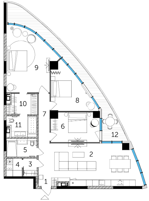 3-кімнатна 129.96 м² в ЖК Taryan Towers від 107 500 грн/м², Київ