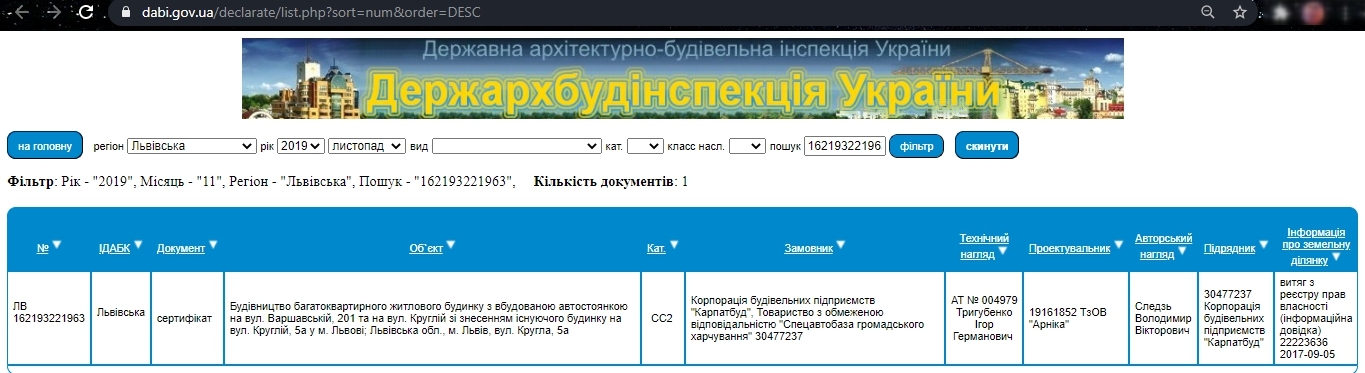 Сертификат о готовности Дом, ЖК на ул. Под Голоском, 8