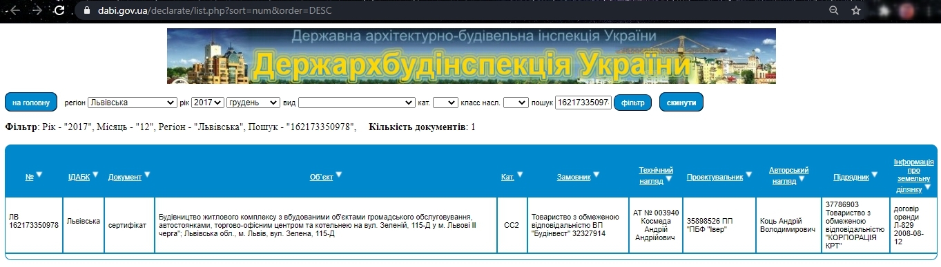 Сертификат о готовности Дом 1 (секция 3,4), ЖК Погулянка